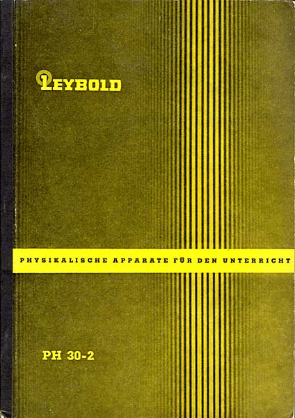 Titelseite Leybold Katalog PH 30-2