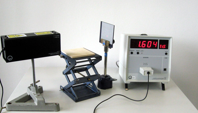 Geschwindigkeit des Lichts in Luft, Glas und Wasser