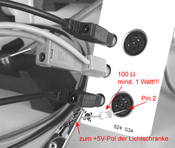 Phywe-Lichtschranke an Cassy